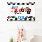 Need Four Speed Monster Truck Race 4e verjaardag B Spandoek (Insitu)