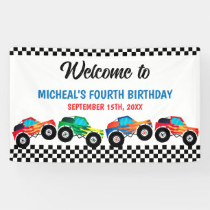 Need Four Speed Monster Truck Race 4e Verjaardag Spandoek