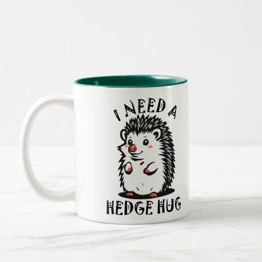 Need Hedge Hug Tweekleurige Koffiemok (Links)