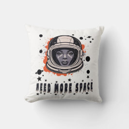 Need More Space – Astronaut Throw Pillow Kussen