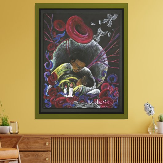 Need niet lijden alleen - Sikkelcel Art Canvas G (Insitu (Woonkamer))