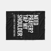 Need Prayer Tap My Shoulder Bible Verse Christian  Fleece Deken (Voorkant (Horizontaal))