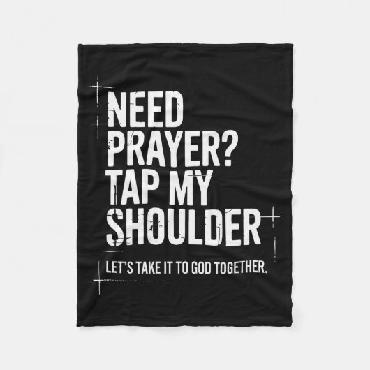 Need Prayer Tap My Shoulder Bible Verse Christian  Fleece Deken (Voorkant)