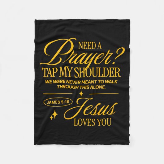Need Prayer Tap My Shoulder Christian Men Women (o Fleece Deken (Voorkant)