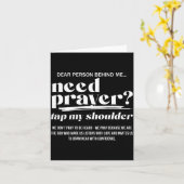 Need Prayer Tap My Shoulder Christian Men Women (o Kaart (Gele Bloem)