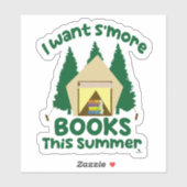 Need Smore Books Summer Funny Reading Slogan Sticker (Vel)