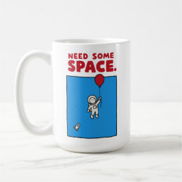Need Some Space Funny Astronaut Balloon Space Pun Koffiemok
