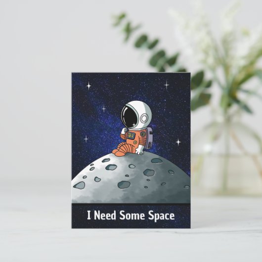 Need Space, Astronaut, Spaceman, Aangepast Briefkaart (Staand voorkant)