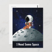 Need Space, Astronaut, Spaceman, Aangepast Briefkaart (Voorkant / Achterkant)