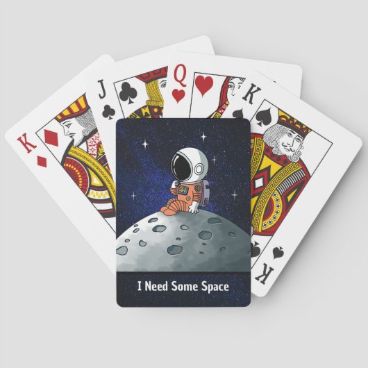 Need Space, Astronaut, Spaceman, Aangepast Pokerkaarten (Achterkant)