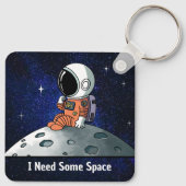 Need Space, Astronaut, Spaceman, Aangepast Sleutelhanger (Achterkant)