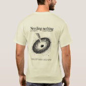 "Needing Nothing" – Minimalist Vortex Tee T-shirt (Achterkant)