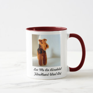 Needle Felt Airedale Art Print Mok