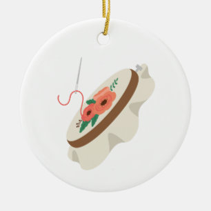 Needlepoint Keramisch Ornament