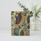 Needlepoint Sunflower Briefkaart (Staand voorkant)
