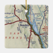 Needles CA  Map Keramisch Ornament (Achterkant)