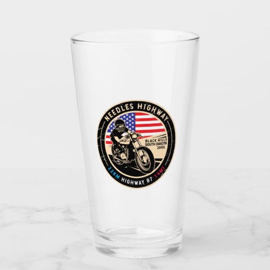 Needles Highway South Dakota Motorcycle Glas (Voorkant)