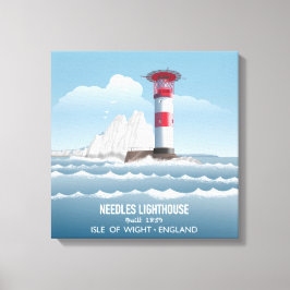 Needles Lighthouse Canvas Afdruk