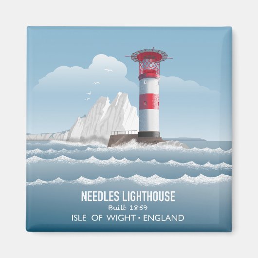 Needles Lighthouse Magneet (Voorkant)