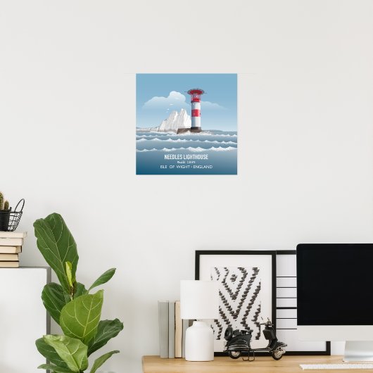 Needles Lighthouse Poster (Thuiskantoor)