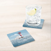 Needles Lighthouse Vierkante Kartonnen Onderzetter (Insitu)