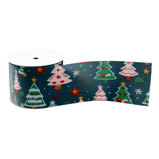 Needlework kerstbomen feestelijke vakantie grosgrain lint (Spoel)