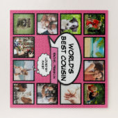 Neef 12 foto collage stripboek leuk roze legpuzzel (Horizontaal)