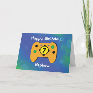 Neef 7 Jaar Verjaardag Gamer Controller Kaart