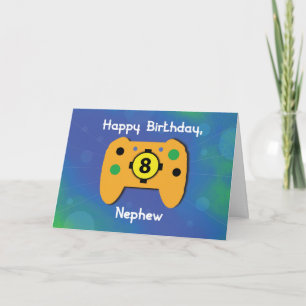 Neef 8 Jaar Verjaardag Gamer Controller Kaart