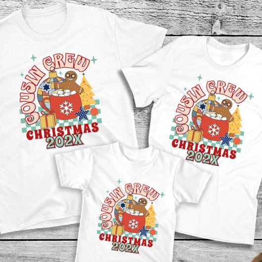 Neef bemanning Kerst matching neven en nichten ret T-shirt