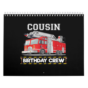 Neef Birthday Crew Matching Family Firefighter Kalender