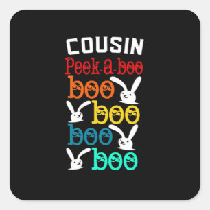Neef Bunny Game voor nieuwigheid Vierkante Sticker