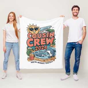 Neef crew 2024 Zomer Vakantie Strand Familie Trip Fleece Deken
