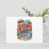 Neef crew 2024 Zomer Vakantie Strand Familie Trip Kaart (Staand voorkant)