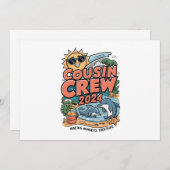 Neef crew 2024 Zomer Vakantie Strand Familie Trip Kaart (Voorkant / Achterkant)