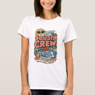 Neef crew 2024 Zomer Vakantie Strand Familie Trip T-shirt