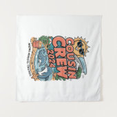 Neef crew 2024 Zomer Vakantie Strand Familie Trip Wandkleed (Voorkant (horizontaal))