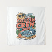 Neef crew 2024 Zomer Vakantie Strand Familie Trip Wandkleed (Voorkant)