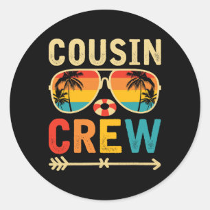 Neef Crew 2025 Zomer Vakantie Strand Familie Trip Ronde Sticker
