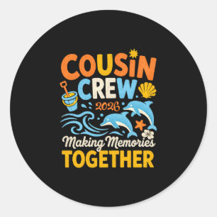 Neef crew 2026 zomer vakantie strand familie ronde sticker