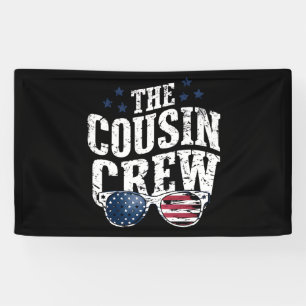Neef Crew 4 juli Patriottische Amerikaanse Familie Spandoek