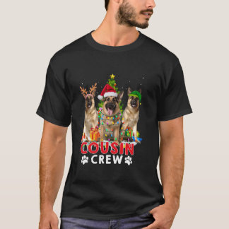 Neef Crew Duitse Herder Santa Kerstboom X T-shirt