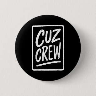 Neef Crew Familie Matching Grappige Neef Squad T-s Ronde Button 5,7 Cm