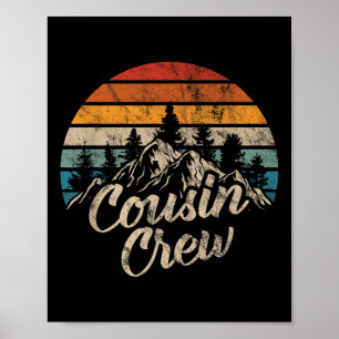 Neef Crew Kamperen Buiten Zonsondergang Zomer Kamp Poster