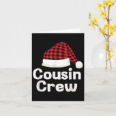 Neef Crew Kerstmis Kerstman Hoed Matching neven X Kaart (Gele Bloem)