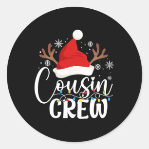Neef Crew Kerstmis Matching Xmas Lights Panama Ronde Sticker