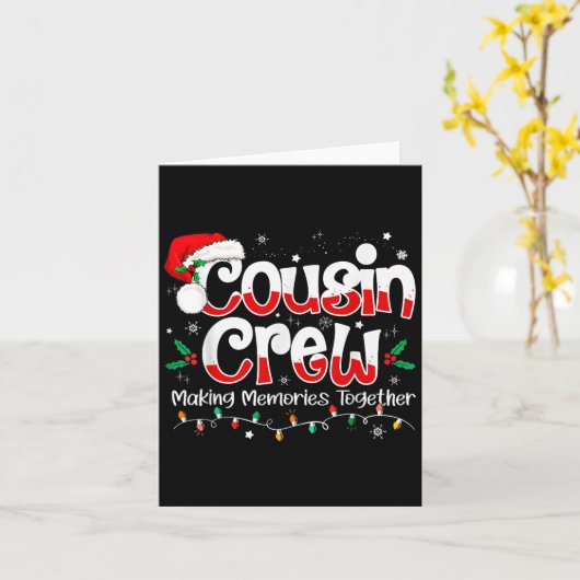 Neef Crew maakt herinneringen samen kerstfeest Kaart (Gele Bloem)