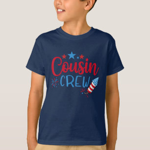 Neef Crew op 4 juli vuurwerk Patriottisch T-shirt