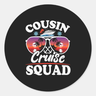 Neef Cruise Squad 2025 Cruiseschip Feest Groep V Ronde Sticker
