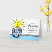 Neef Custom Yahrzeit Kaars Vlam Illustratie Kaart (Gele Bloem)